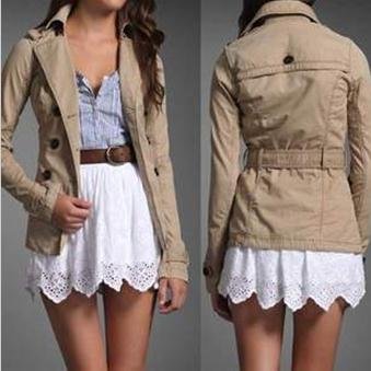 2012 Best quality new arrival fashion women's brand Dust coat/outwear Size S  M L Free shipping!!