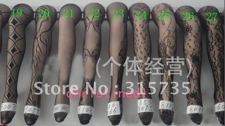 2012 Best Selling Sexy Pantynose Jacquard Stockings 100pairs/lot  Mixed sale Free shipping