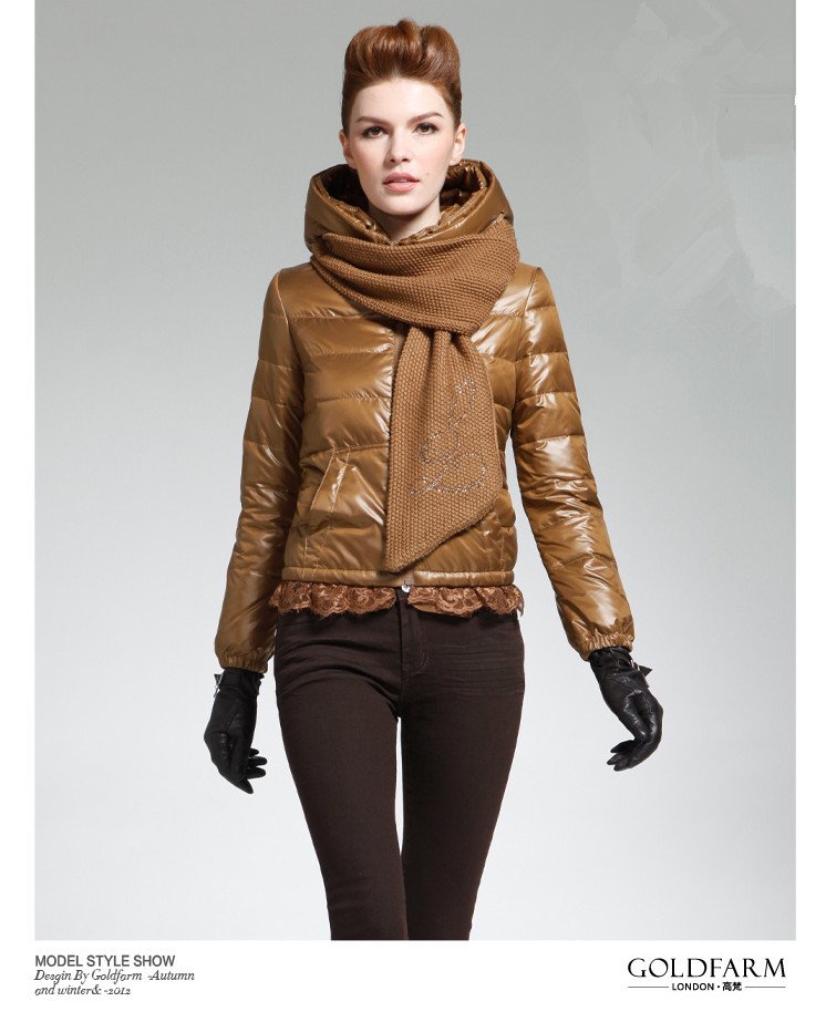 2012 brand winter slim down jacket | thin long hooded luxury big fur collar coat