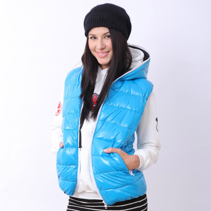 2012 bright face down vest male women's fashion cotton vest lovers cotton