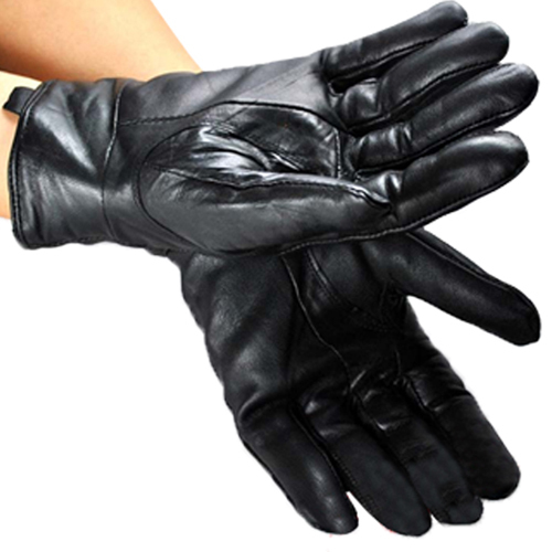 2012 button Women genuine leather sheepskin patchwork gloves