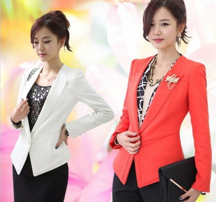 2012 carnaria outerwear high quality slim quality casual elegant one button blazer Women