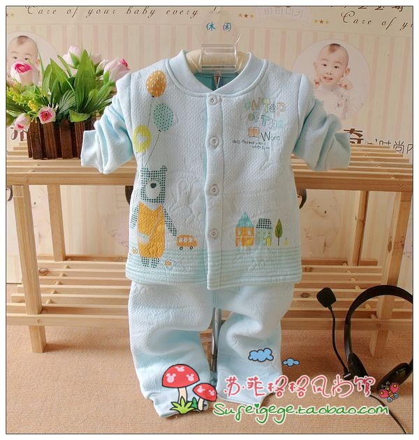 2012 children's clothing child set male thermal underwear cardigan thermal clothing twinset