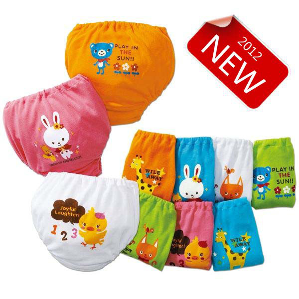 2012 chromophous 100% cotton child panties baby bread pants male female child baby shorts briefs