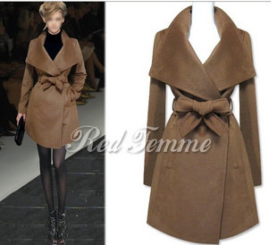 2012 classic autumn winter fashion woolen outerwear overcoat long trench wool blends jacket coat free shipping