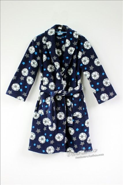 2012 coral fleece football cartoon pattern fancy belt sleepwear robe lounge