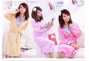 2012 cute heart design coral velvet pajamas nightgowns , lovely women plush sleepwears,free shipping