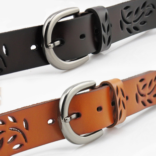 2012 cutout women's strap genuine leather women's genuine leather belt fashion