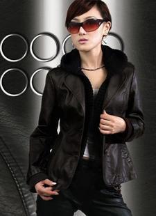 2012 detachable cap suit collar fashion short jacket ol water washed leather coffee leather clothing