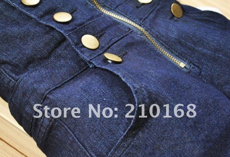 2012 Double Breasted Zipper High Waist Shorts Deep Blue  free shipping MZ11042317