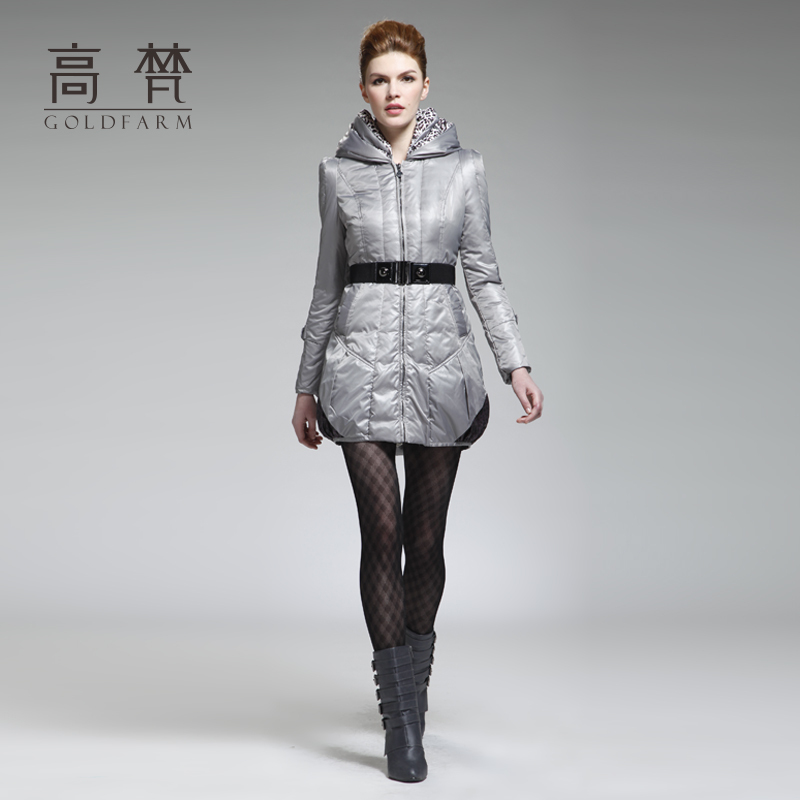 2012 down coat female long design slim winter women's