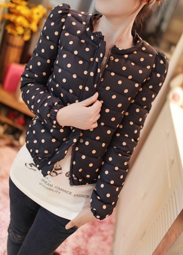 2012 down coat female short design fashion lace decoration slim short jacket