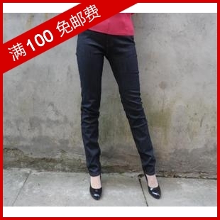 2012 elastic slim elegant pencil pants skinny pants trousers plus size clothing jeans