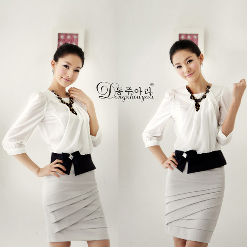 2012 elegant ol work wear female set elegant slim