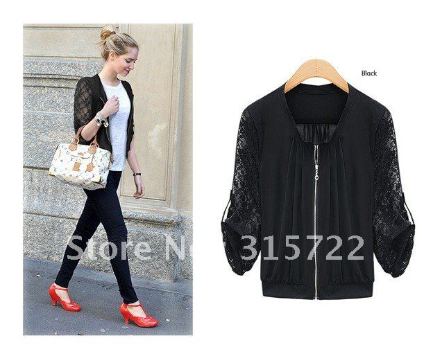 2012 euro women's new sweet lace hollow slim jacket,fashion short coat outwear S,M,L P-022