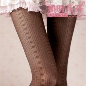 2012 Fall New! Steetstyle strips Heart dot fashion sweety tights pantyhose for women Tights pantyhose