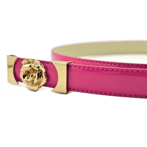 2012 Fashion all-match rose japanned leather thin belt women's strap decoration belt