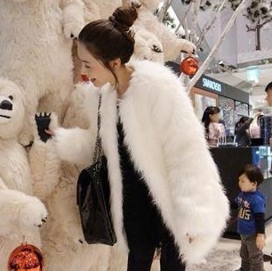 2012 fashion artificial fur cape hare fur outerwear fashion female medium-long