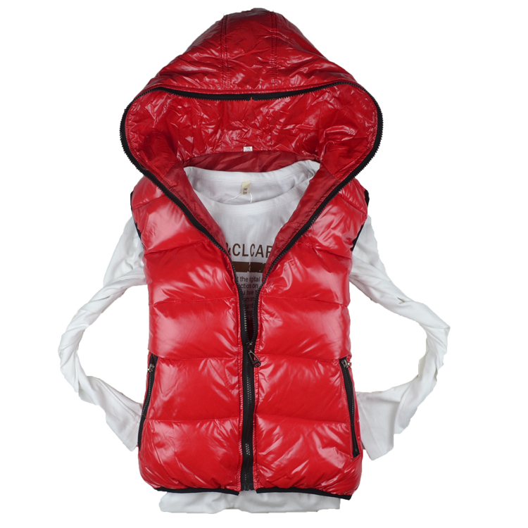 2012 fashion autumn and winter female vest down cotton vest women's with a hood vest , Free Shipping