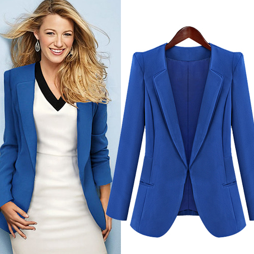 2012 fashion autumn women's blazer double collar slim waist women's small suit jacket female coat