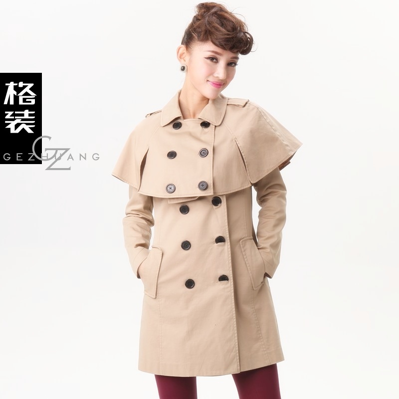 2012 fashion design twinset long trench fashion women outerwear cloak 2 f13