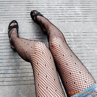 2012 Fashion diamond square Stocking  retro tights Old Black Fishnet Hose Pantyhose Tights