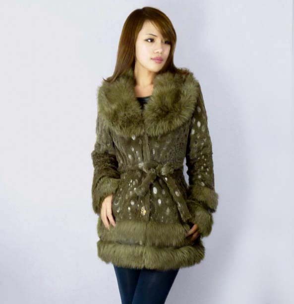 2012 fashion fur coat womens outerwear white fur collar slim overcoat free shipping dropship wholesalers