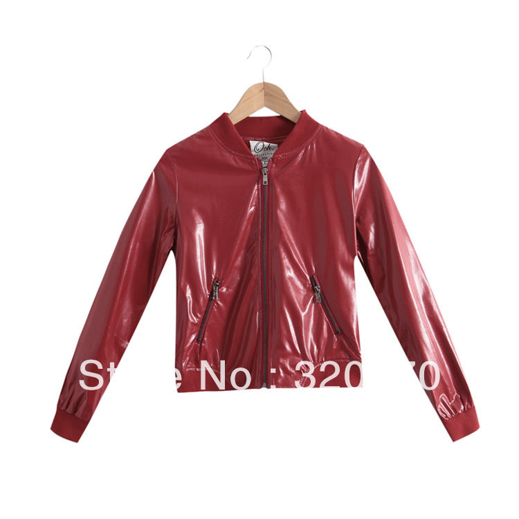 2012 fashion  hot-selling motorcycle jacket thin leather jacket outerwear for female,women's leather jacket,free shipping!