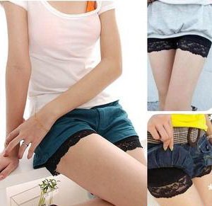 2012 Fashion Lace Breathe Freely Meryl Black Shorts Women Wholesale Free shipping