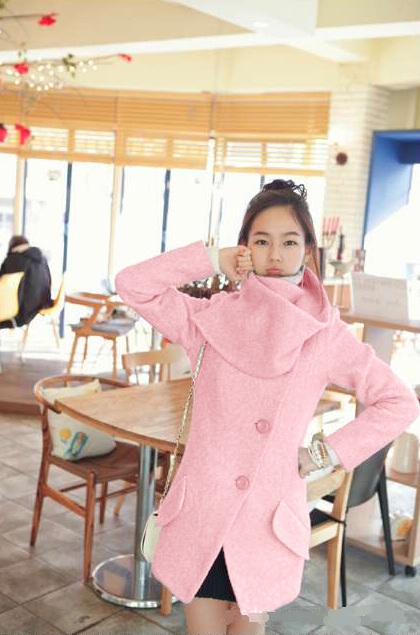 2012 fashion large lapel woolen long-sleeve outerwear trench casual clothing