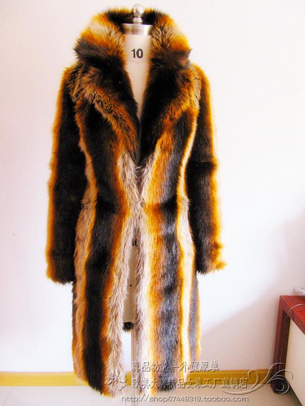 2012 fashion luxury quality fox fur women overcoat