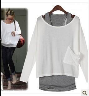 2012 fashion maternity clothing twinset t-shirt batwing shirt loose long-sleeve T-shirt 2228