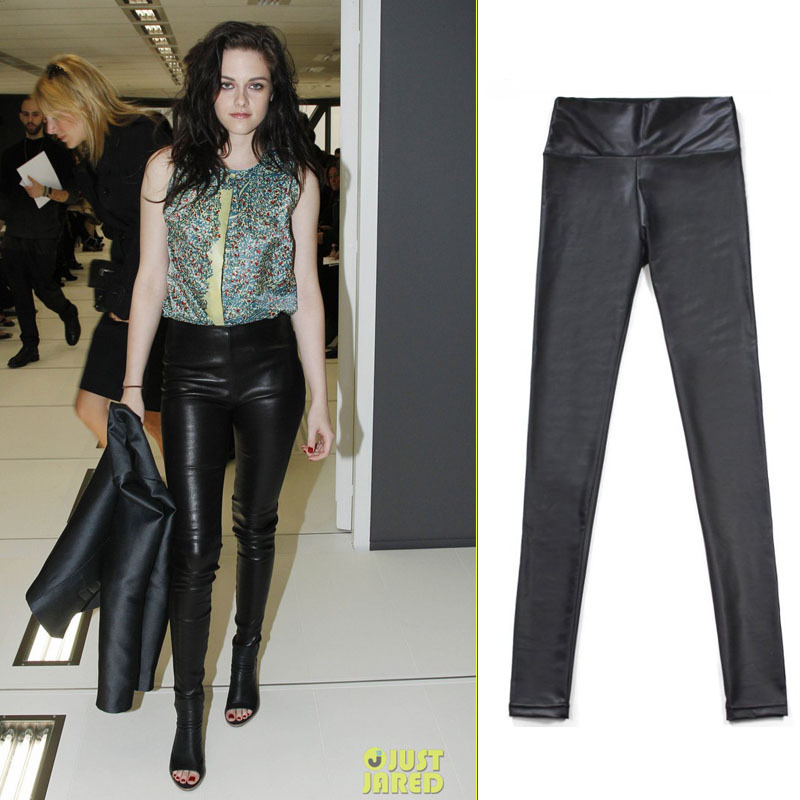 2012 fashion normic high waist faux leather legging Sexy tight pants high-elastic female Trousers 5pcs wholesale