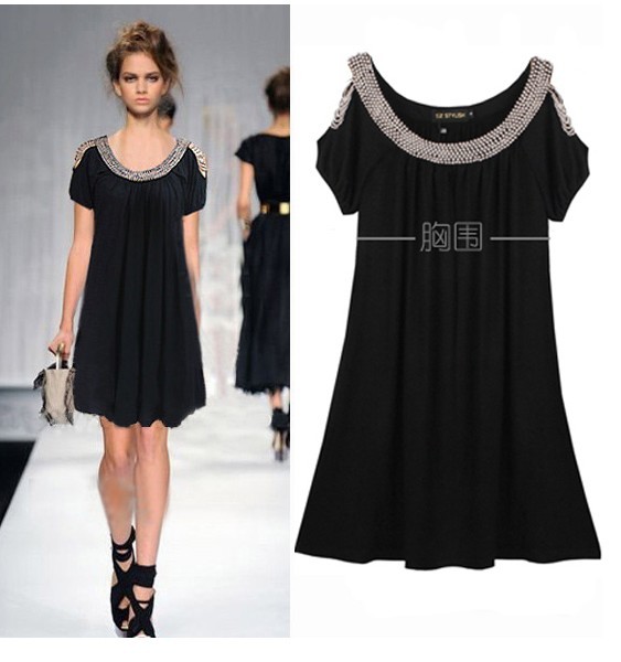 2012 fashion plus size clothing beading strapless one-piece dress maternity