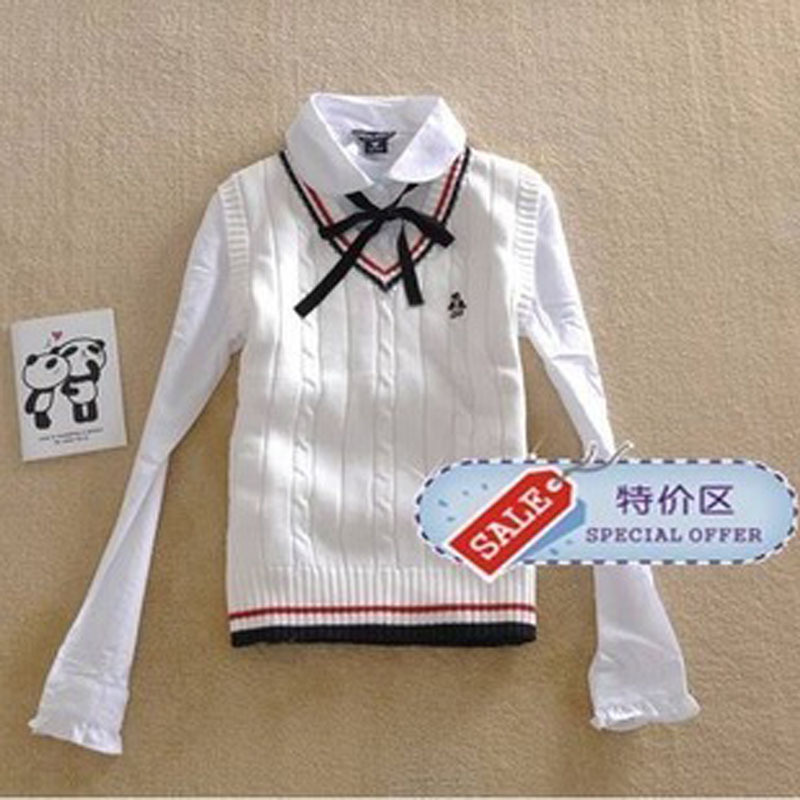 2012 fashion preppy style cottiers Women sweater vest sweater