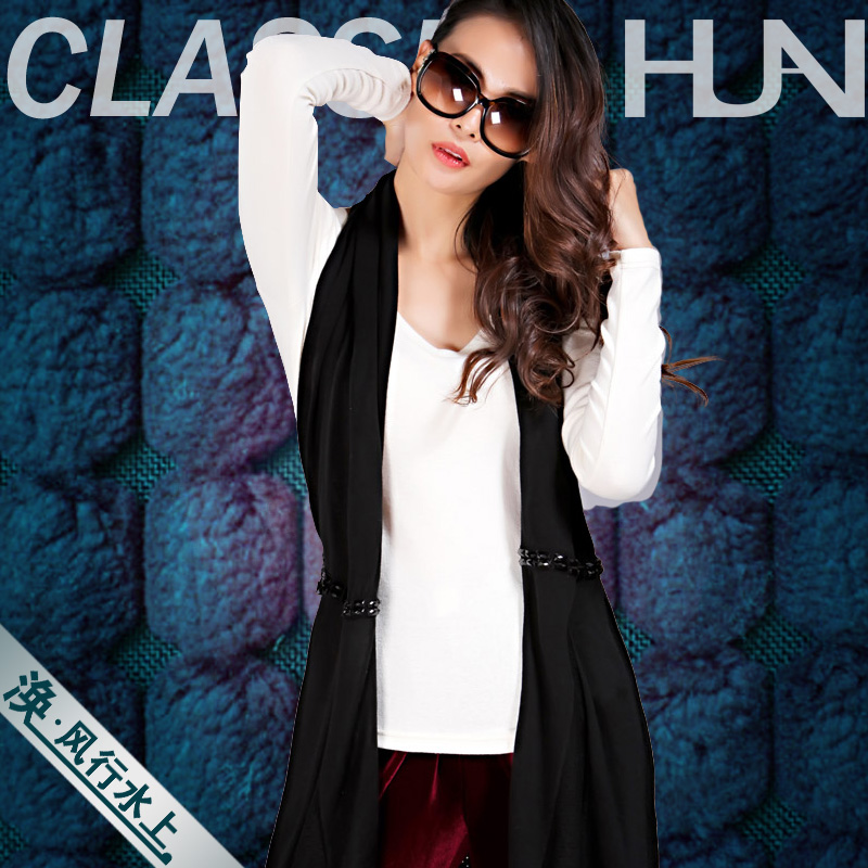 2012 fashion racerback cardigan slim wool woven vest cape kd1183