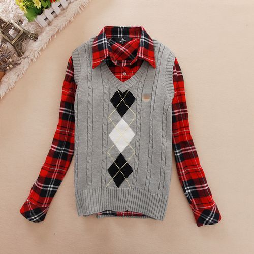 2012 fashion single V-neck slim Women sweater wool waistcoat sweater vest