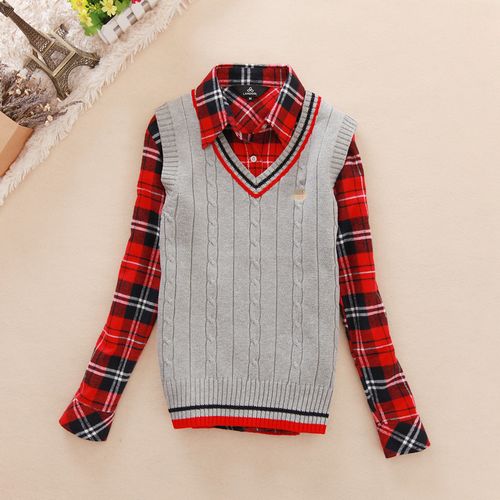 2012 fashion solid color twisted V-neck women's slim sweater wool waistcoat sweater vest 2