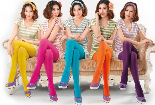 2012 fashion spring/summer Europe/America style candy color high quality velvet panthose/women Siamese socks/leggings,5% off