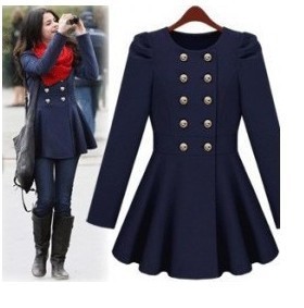 2012 fashion sweet elegant skirt double breasted slim trench outerwear