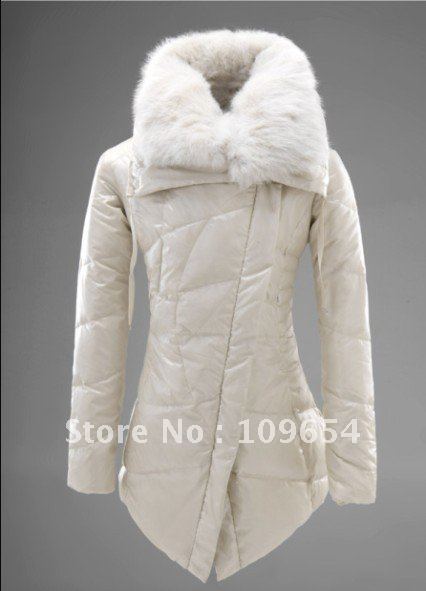 2012 fashion women brand down jacket  designer new arrival hot sale white black color top quality free shipping ems 39#