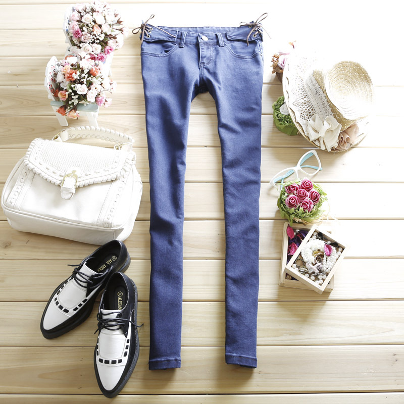 2012 fashion women's trousers slim tight elastic skinny pants denim pencil pants