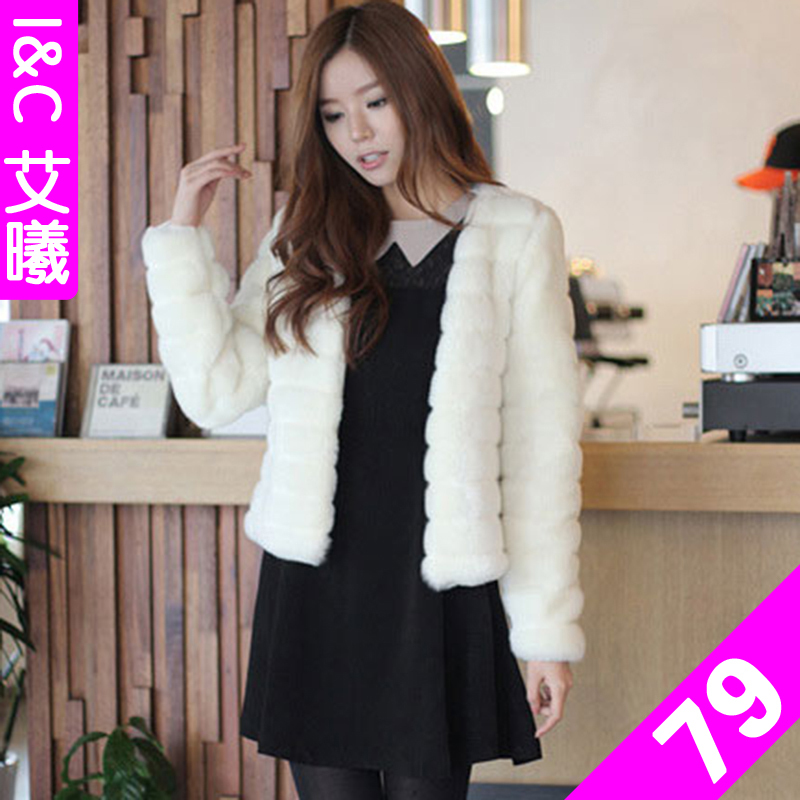 2012 faux fur coat short design overcoat