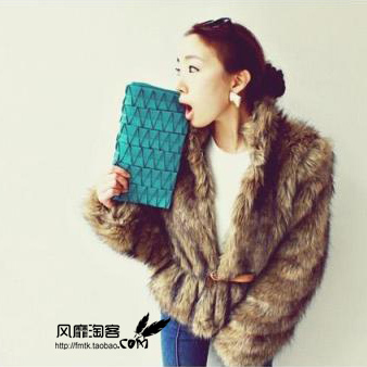 2012 faux fur outerwear overcoat