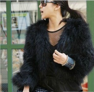 2012 faux fur short design outerwear