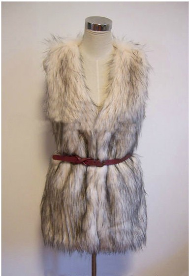 2012 faux medium-long vest outerwear