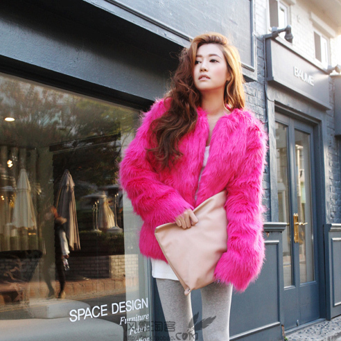 2012 faux outerwear autumn and winter female outerwear high quality long