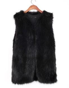 2012 faux vest women's fox fur coat medium-long waistcoat