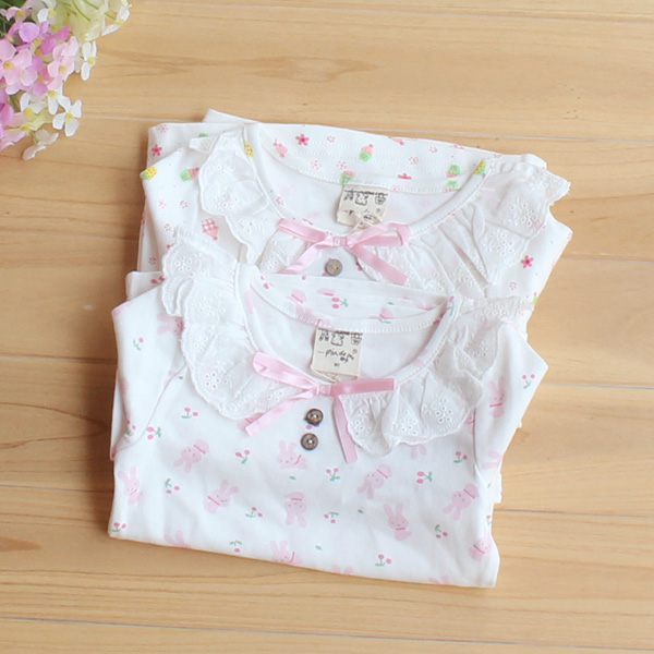 2012 female child spring and autumn 100% cotton long-sleeve lounge set clothing baby underwear long johns long johns sleepwear