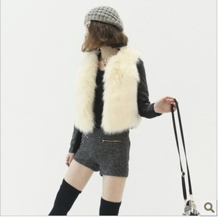 2012 female ladies patchwork long-sleeve thickening thermal fur coat women's top free shipping